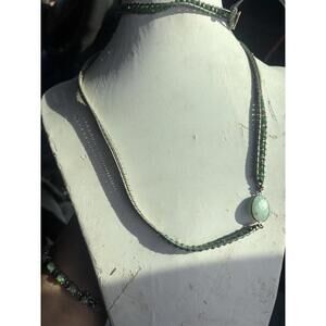 Amazonite And Leather Necklace